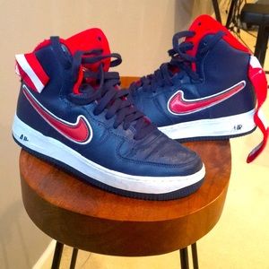 Nike red and blue sneakers for kids 6.5y